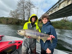 Coho salmon caught while fishing in Tillamook