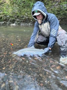 A person fishing in Oregon
