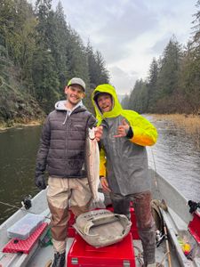 Two people fishing in Tillamook