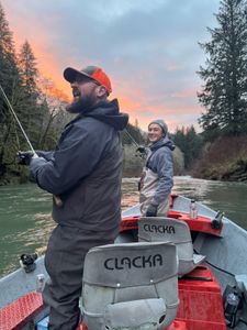 Two people fishing in OR