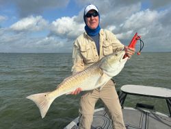 Fisherman with a big fish in Corpus Christi