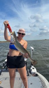 Speckled trout catch on fishing boat in Corpus Christi TX waters