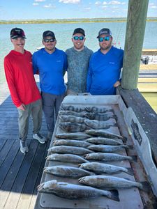 9 spotted weakfish caught in TX while fishing and hunting