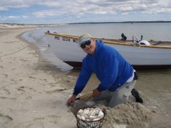 Beginner fly fishing on Cape Cod.