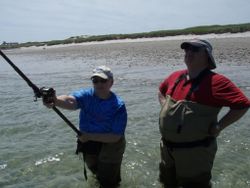 Two people fishing in East Sandwich