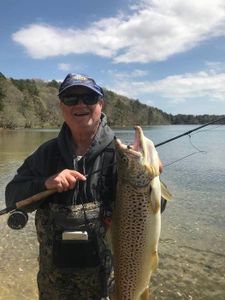 Angler fishing in East Sandwich