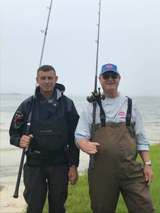 Two people fishing in Massachusetts