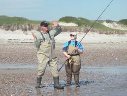 Two people fishing in East Sandwich