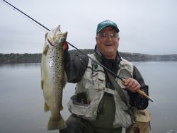 Image of a majestic rainbow trout caught while fishing in MA