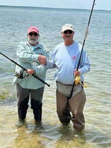 Two people fishing in East Sandwich