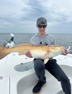 One angler holding a fishing rod in South Carolina
