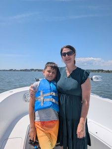 Fishing tour on boat with shortnose gar catch in Chincoteague VA waters