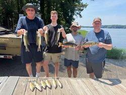 7 largemouth bass and spotted bass caught fishing in NC