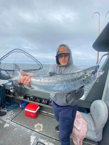 Thriving Fisheries of Oregon Catching Salmon