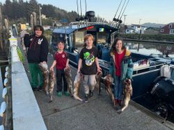 4 lingcod fish caught while fishing in OR