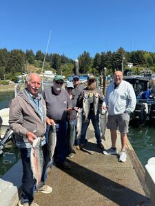 5 Brook Trout and Chinook Salmon, 18 inch fish, fishing in OR
