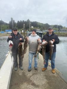 Four large fish caught in a fishing trip in Oregon