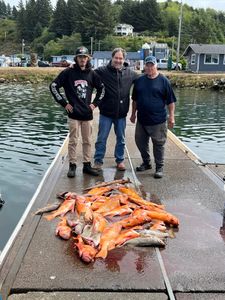 Three people fishing in Oregon