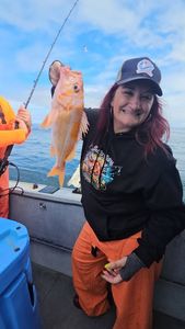 Vermilion rockfish caught while fishing in Reedsport OR