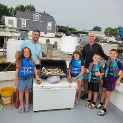 Six people on a fishing cruise in Baltimore