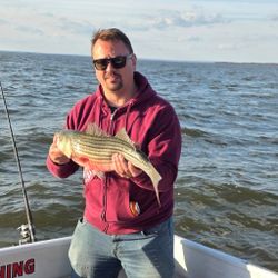 Striped bass caught during fishing trip in Baltimore MD waters