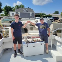 Two people on a scenic cruises and fishing trip in MD