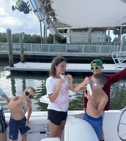 Three people fishing in Florida