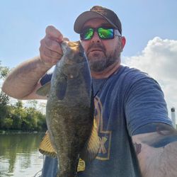 A lone angler fishing in Dayton