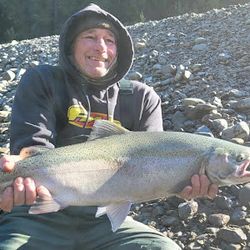 A single pink salmon caught while fishing in OR