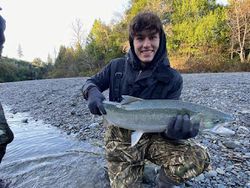 Angler with 21-inch fish in Oregon
