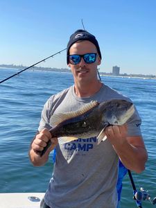 A single angler fishing in New Jersey