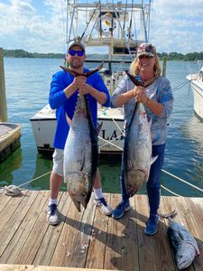Two blackfin tuna fish caught in Neptune City