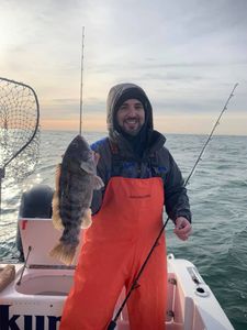 A lone angler fishing in Neptune City