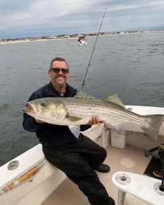 Striped bass caught fishing in NJ
