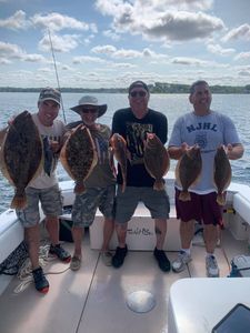 3 summer flounder, 20-inch fish caught while fishing in NJ