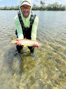 A lone angler fishing in Michigan
