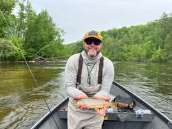 Fisherman catches a sea trout in MI