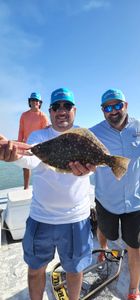 A summer flounder, a 46-inch fish, caught while fishing in TX
