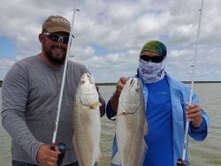 Two redfish caught in Rio Hondo