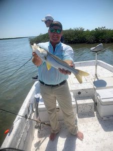 Two people fishing in Homosassa, 47-inch catch