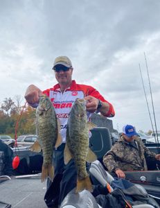 Two smallmouth bass caught in Kentucky