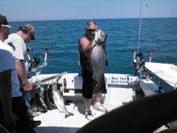 Two chinook salmon caught fishing in South Bristol