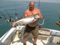 Coho salmon caught while fishing in South Bristol