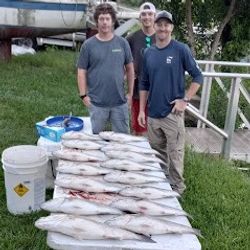 Three anglers enjoying a great fishing adventure in SC