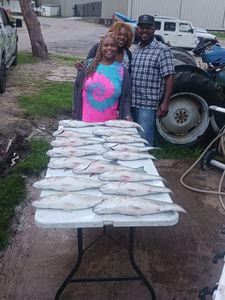 Three people enjoying a fishing trip in Lexington