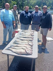 A group of 5 people fishing in Lexington