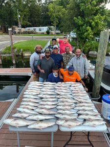 Group of 9 people fishing in Lexington