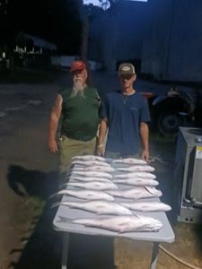 Two people enjoying a fishing trip in Lexington