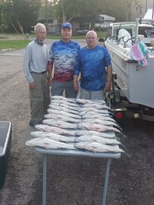 Three people fishing in South Carolina