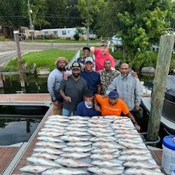 Group of 6 people enjoying fishing in South Carolina